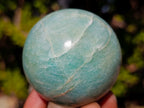 Polished Amazonite Spheres x 3 From Madagascar