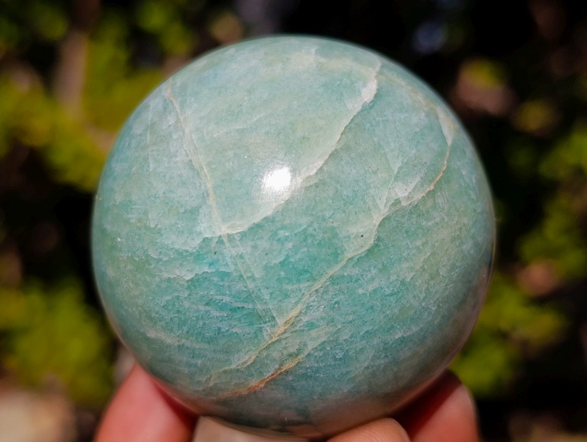 Polished Amazonite Spheres x 3 From Madagascar