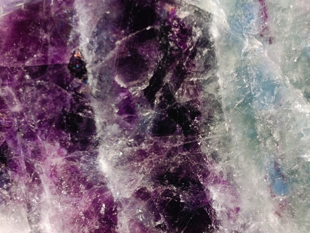 Polished Watermelon Fluorite Standing Display Pieces x 3 From Uis, Namibia