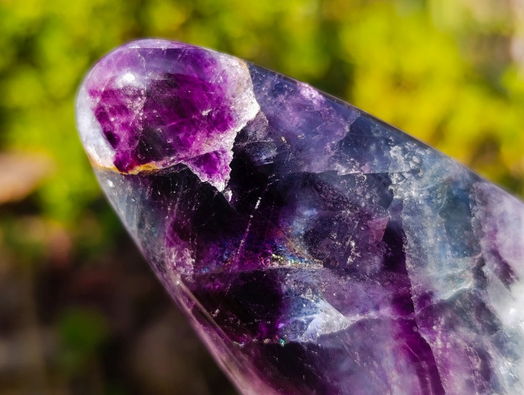 Polished Watermelon Fluorite Standing Display Pieces x 3 From Uis, Namibia