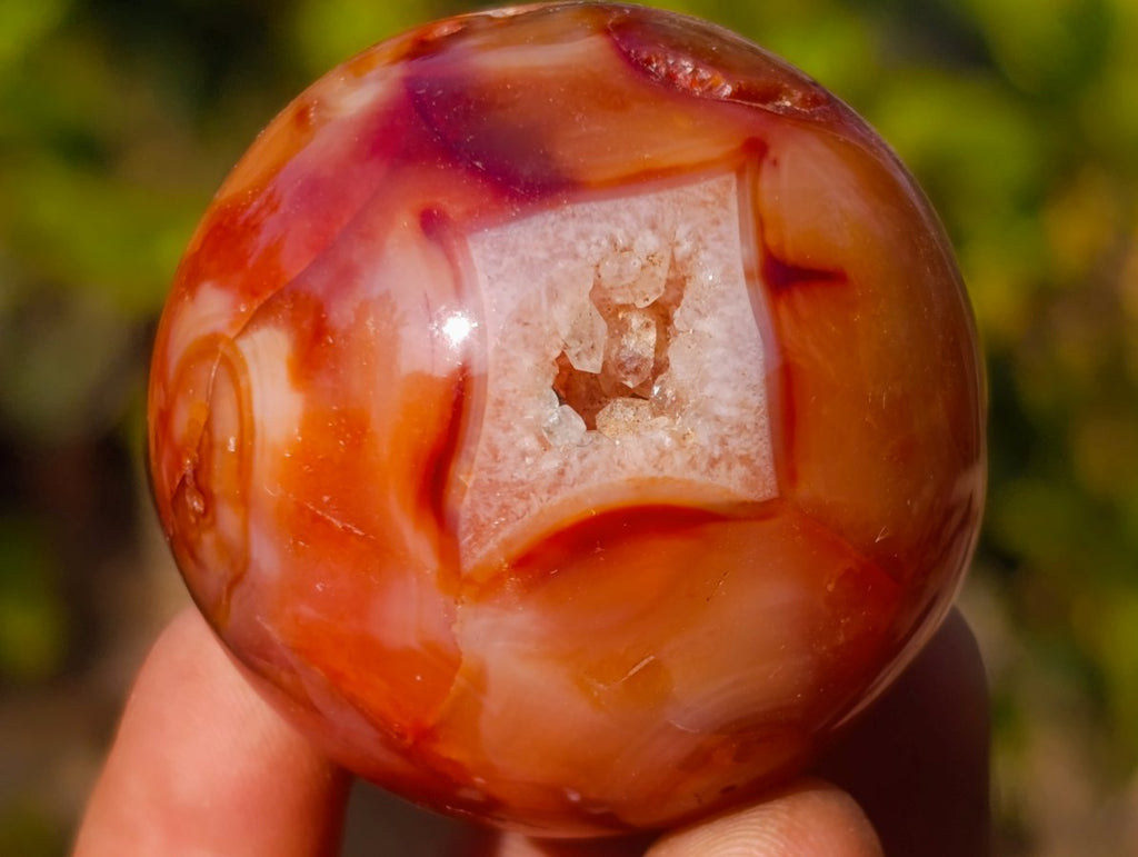 Polished Small Carnelian Agate Gemstone Spheres x 12 From Madagascar