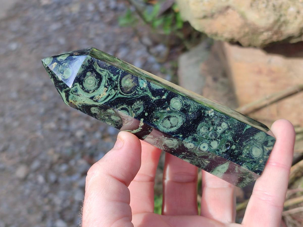 Polished Stromatolite "Kambaba Jasper" Display Crystals x 12 From Katsepy, Madagascar - Toprock Gemstones and Minerals 