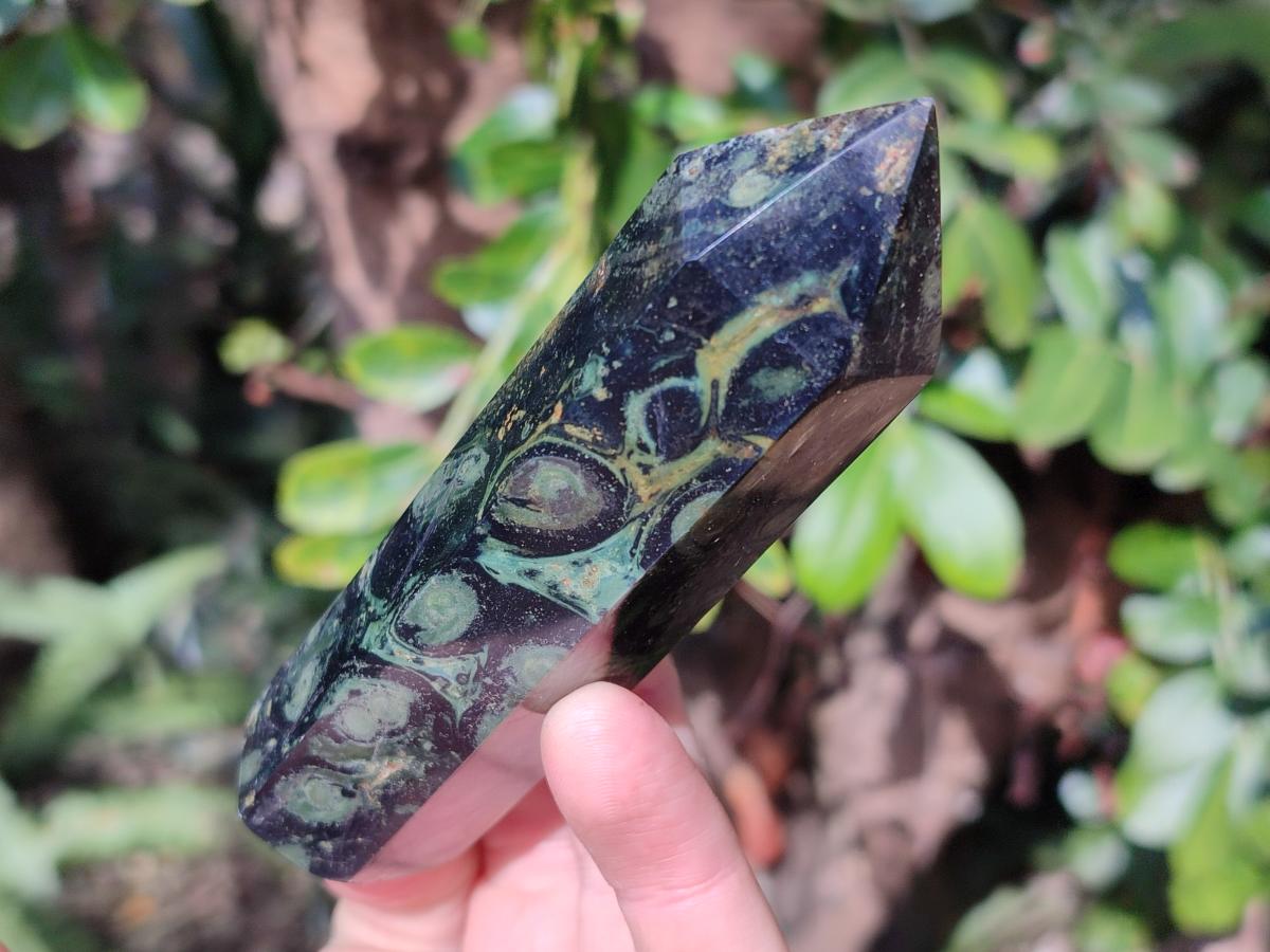 Polished Stromatolite "Kambaba Jasper" Display Crystals x 12 From Katsepy, Madagascar - Toprock Gemstones and Minerals 