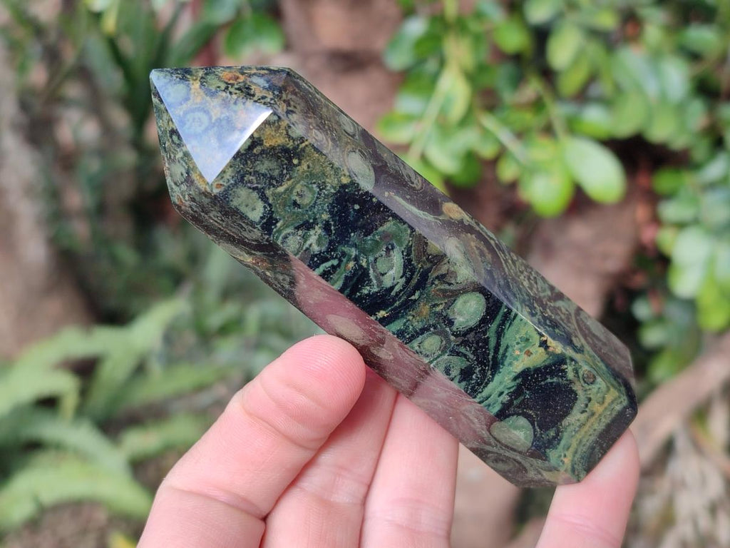 Polished Stromatolite "Kambaba Jasper" Display Crystals x 12 From Katsepy, Madagascar - Toprock Gemstones and Minerals 