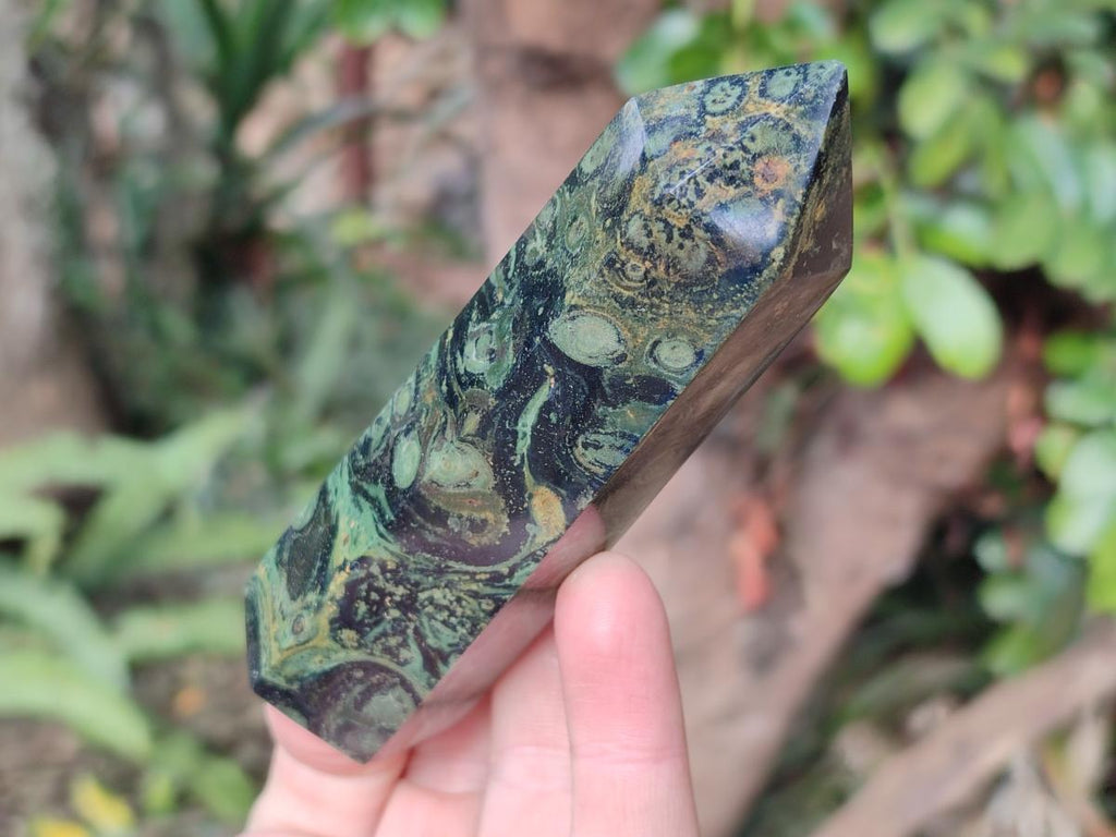 Polished Stromatolite "Kambaba Jasper" Display Crystals x 12 From Katsepy, Madagascar - Toprock Gemstones and Minerals 