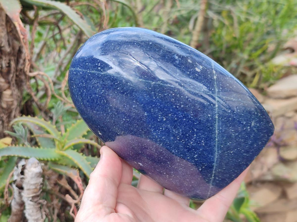 Polished Lazulite Standing Display Pieces x 2 From Madagascar - Toprock Gemstones and Minerals 