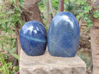 Polished Lazulite Standing Display Pieces x 2 From Madagascar - Toprock Gemstones and Minerals 