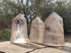 Polished Mixed Smokey Window Quartz Display Crystals x 6 From Madagascar - Toprock Gemstones and Minerals 