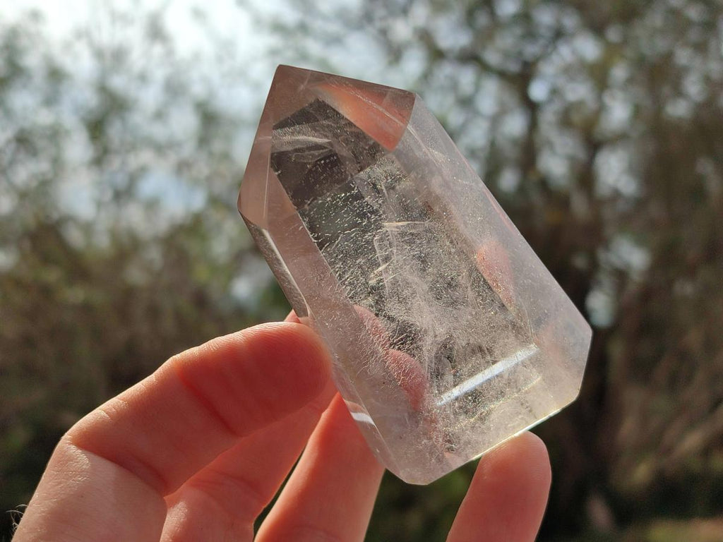 Polished Mixed Smokey Window Quartz Display Crystals x 6 From Madagascar - Toprock Gemstones and Minerals 