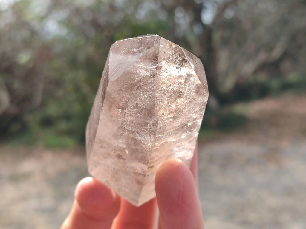 Polished Mixed Smokey Window Quartz Display Crystals x 6 From Madagascar - Toprock Gemstones and Minerals 