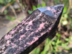 Polished Large Rhodonite Gemstone Display Crystals x 2 From Ambindavato, Madagascar