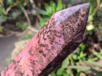 Polished Large Rhodonite Gemstone Display Crystals x 2 From Ambindavato, Madagascar