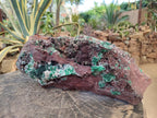 Natural XL Drusy Quartz Coated Ball Malachite Specimen on Red Copper Dolomite x 1 From Mindingi Mine, Kambove, Congo