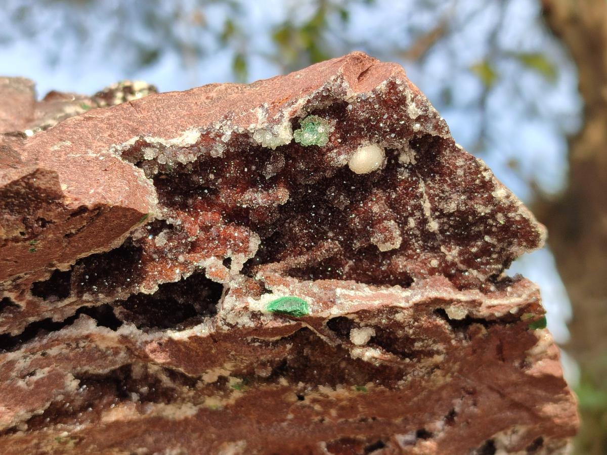 Natural XL Drusy Quartz Coated Ball Malachite Specimen on Red Copper Dolomite x 1 From Mindingi Mine, Kambove, Congo