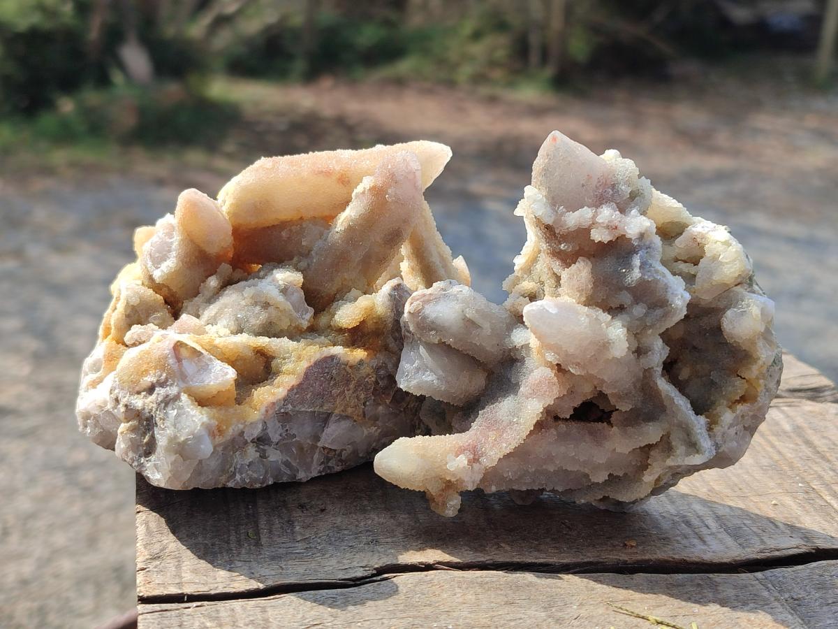 Natural Mix of Spirit Quartz Clusters x 16 From Boekenhouthoek, South Africa