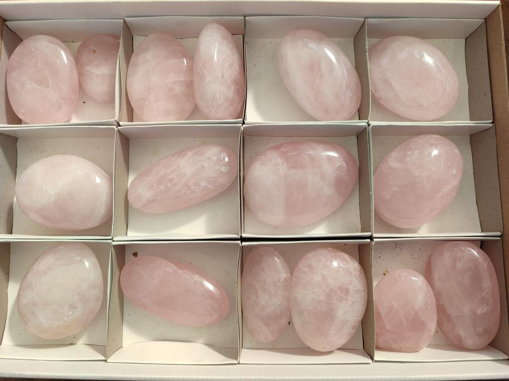 Polished Large Rose Quartz Free Forms x 16 From Zimbabwe