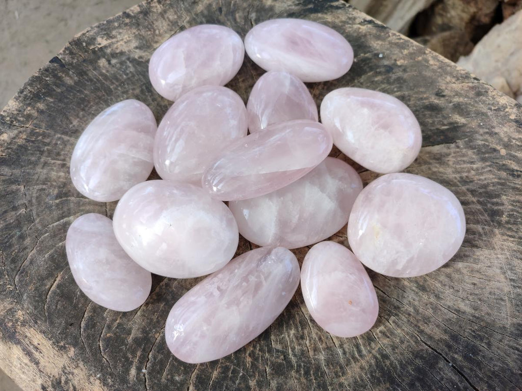 Polished Large Rose Quartz Free Forms x 16 From Zimbabwe