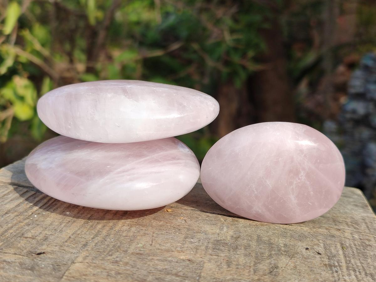 Polished Large Rose Quartz Free Forms x 16 From Zimbabwe