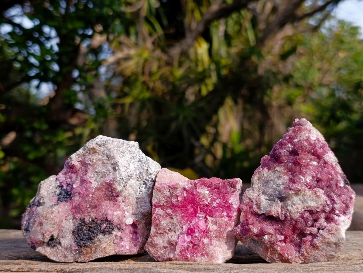 Natural Spherocobaltite Specimens x 6 From Musonoi Mine, Congo - Toprock Gemstones and Minerals 