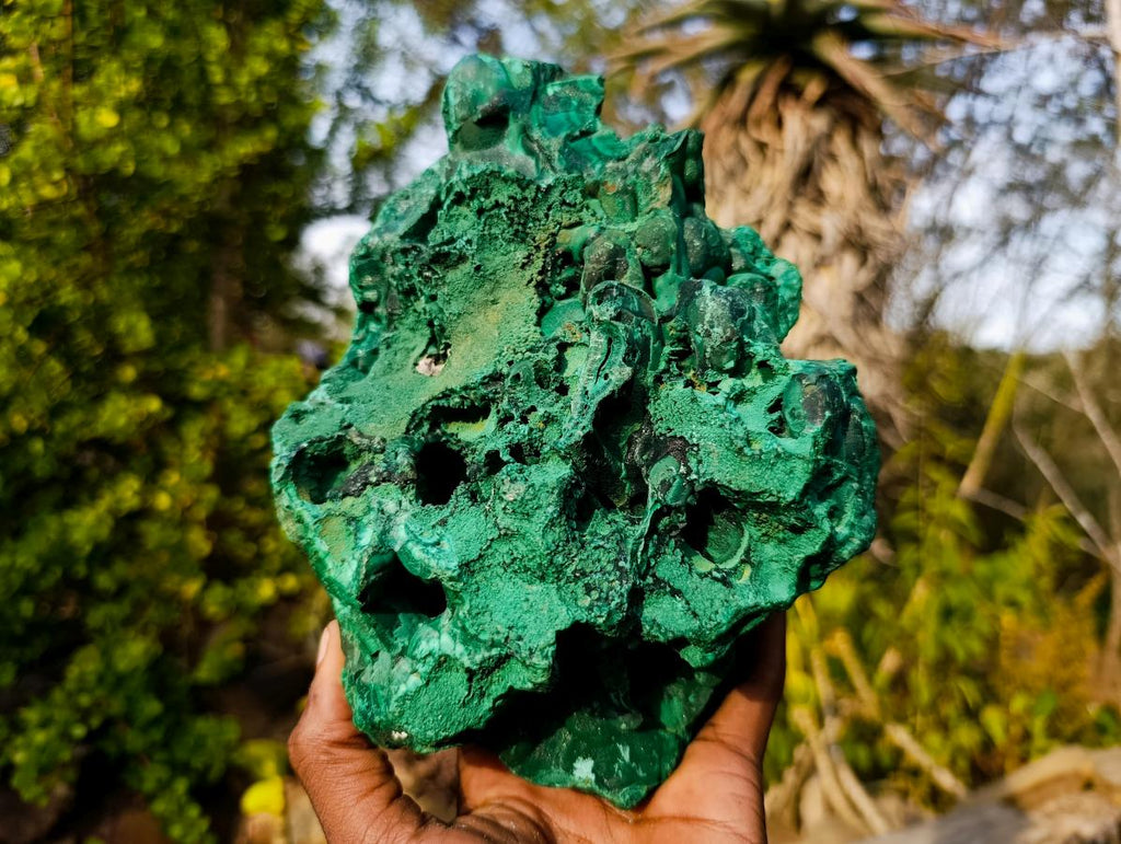 Natural Large Silky Malachite Specimen x 1 From Kasompe, Congo - Toprock Gemstones and Minerals 