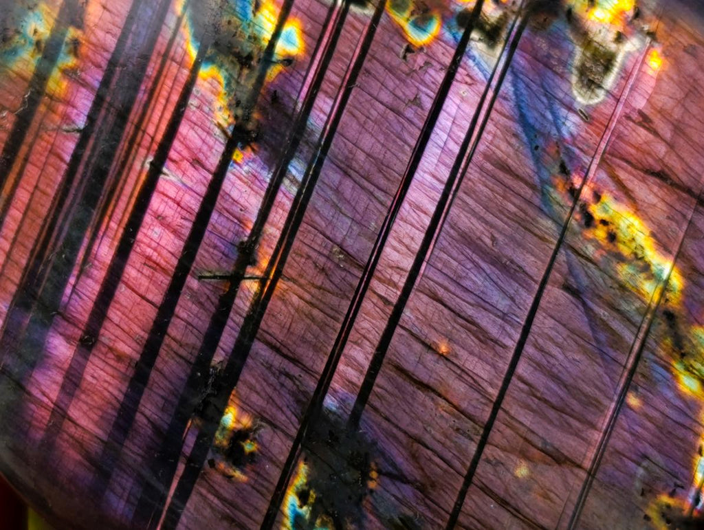 Polished Labradorite Sunset Standing Display Pieces x 3 From Madagascar - Toprock Gemstones and Minerals 