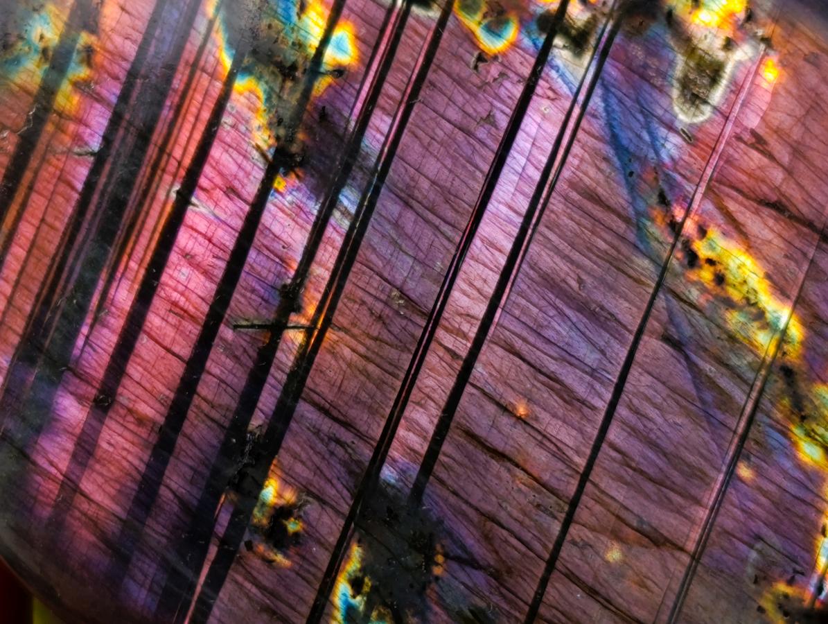Polished Labradorite Sunset Standing Display Pieces x 3 From Madagascar - Toprock Gemstones and Minerals 