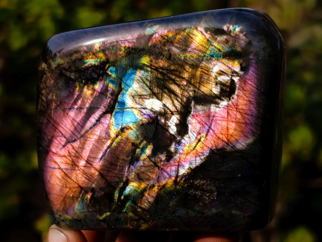 Polished Labradorite Sunset Standing Display Pieces x 3 From Madagascar - Toprock Gemstones and Minerals 