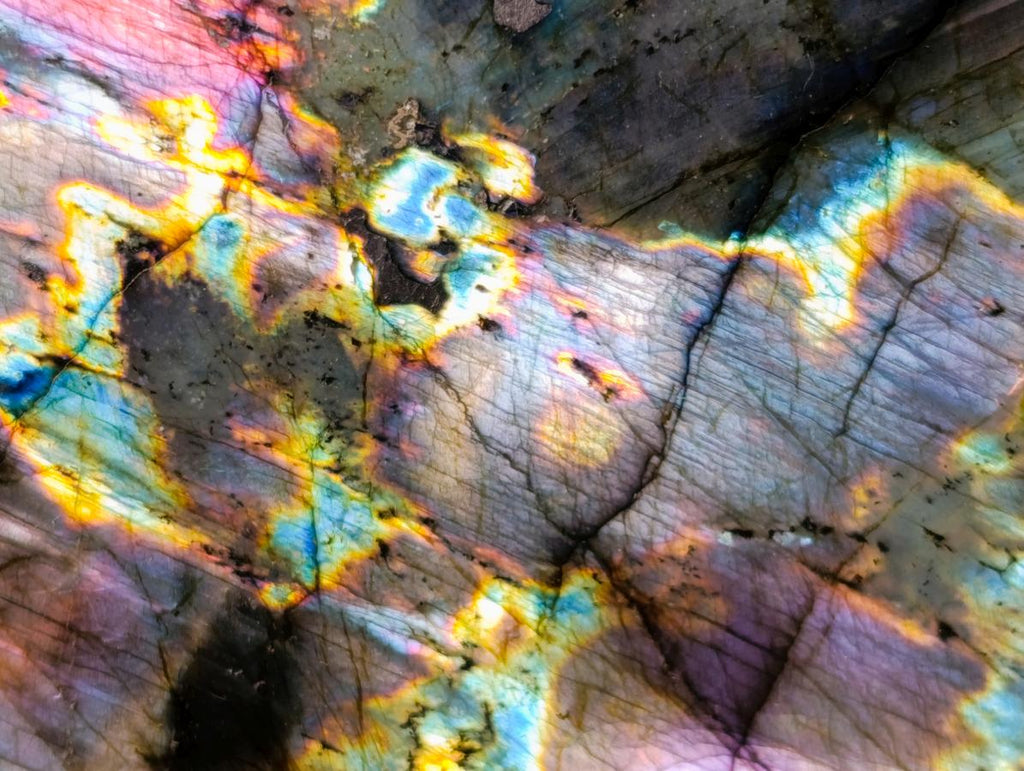 Polished Labradorite Sunset Standing Display Pieces x 3 From Madagascar - Toprock Gemstones and Minerals 