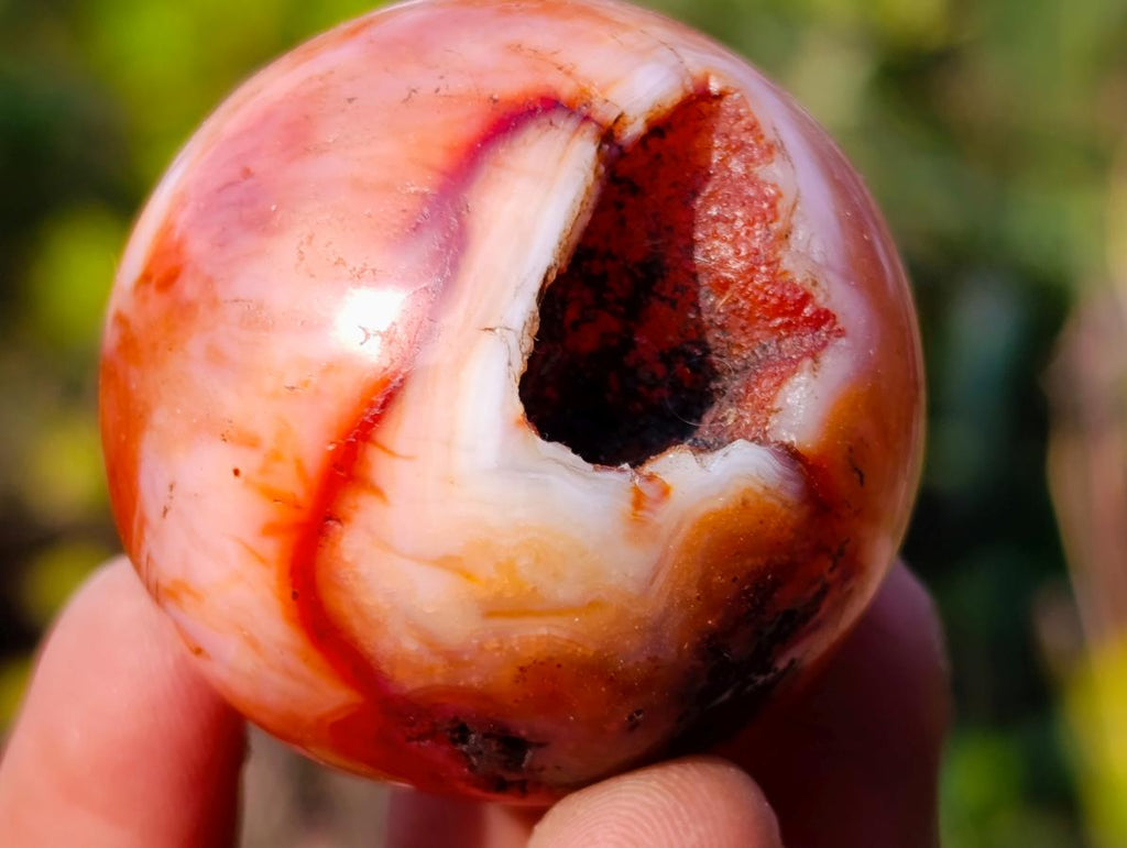 Polished and Natural Carnelian Agate Gemstone Spheres x 21 From Madagascar - Toprock Gemstones and Minerals 
