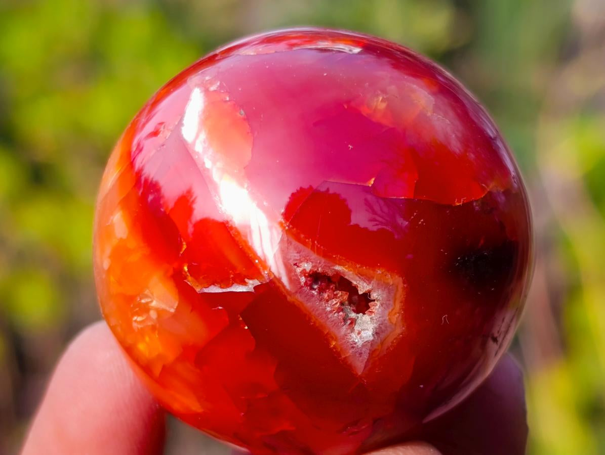 Polished and Natural Carnelian Agate Gemstone Spheres x 21 From Madagascar - Toprock Gemstones and Minerals 