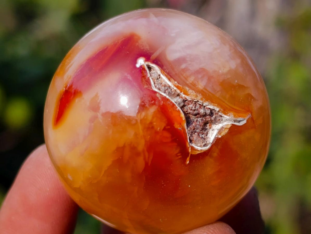 Polished and Natural Carnelian Agate Gemstone Spheres x 21 From Madagascar - Toprock Gemstones and Minerals 