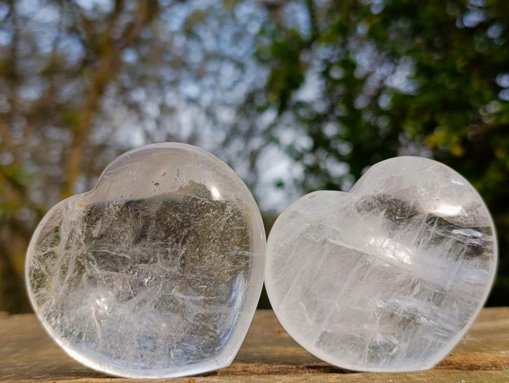 Polished Rock Crystal Hearts x 24 From Amoron’i Mania, Madagascar - Toprock Gemstones and Minerals 