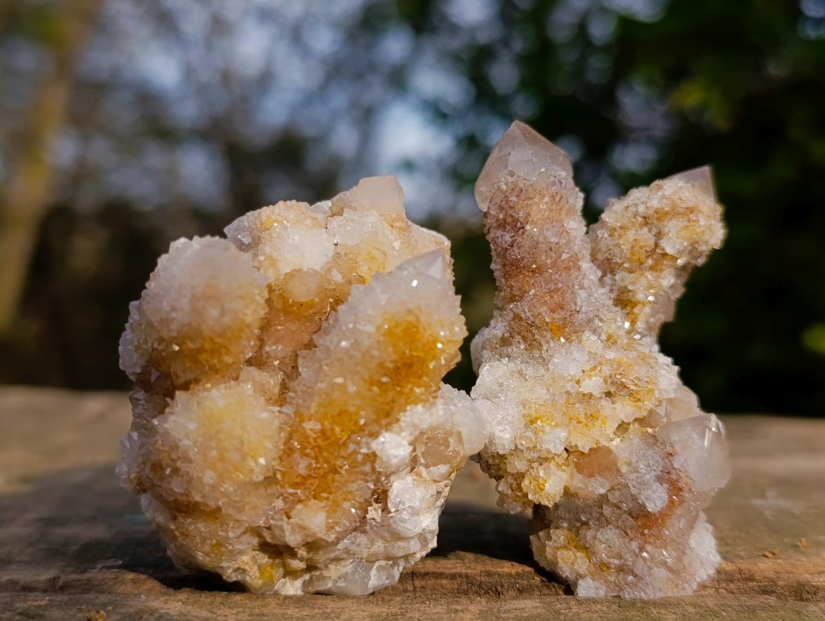 Natural Limonite Tinted Smokey Spirit Quartz Crystal and Clusters x 35 From Boekenhouthoek, South Africa - Toprock Gemstones and Minerals 