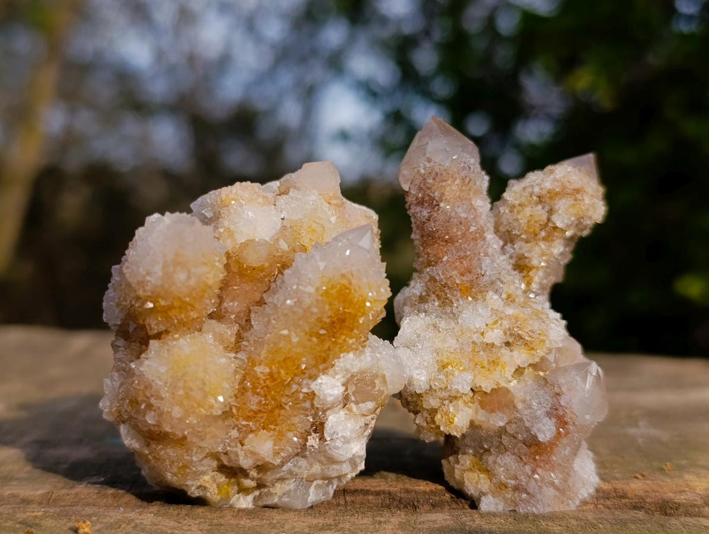 Natural Limonite Tinted Smokey Spirit Quartz Crystal and Clusters x 35 From Boekenhouthoek, South Africa - Toprock Gemstones and Minerals 