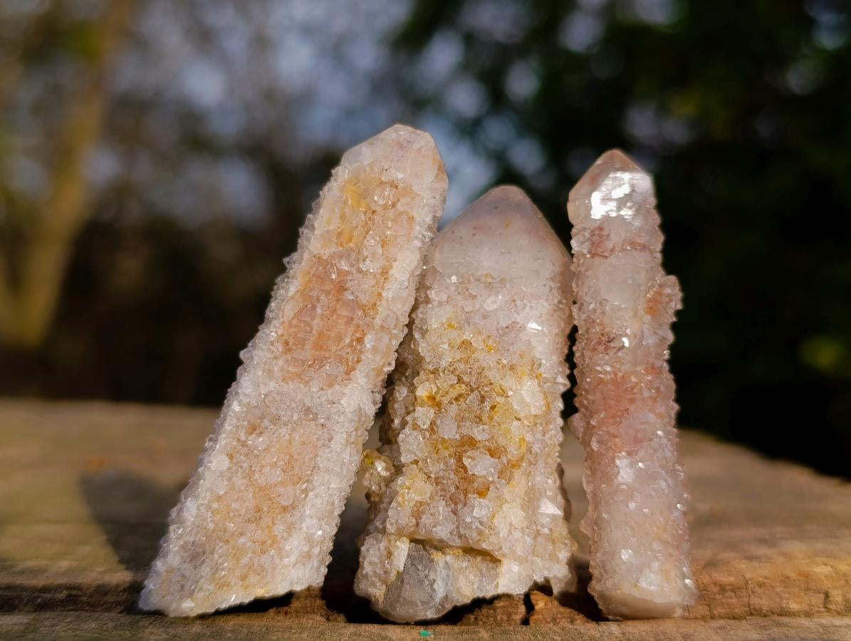Natural Limonite Tinted Smokey Spirit Quartz Crystal and Clusters x 35 From Boekenhouthoek, South Africa - Toprock Gemstones and Minerals 