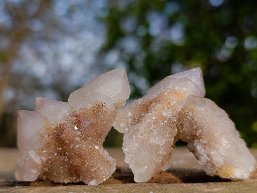 Natural Limonite Tinted Smokey Spirit Quartz Crystal and Clusters x 35 From Boekenhouthoek, South Africa - Toprock Gemstones and Minerals 