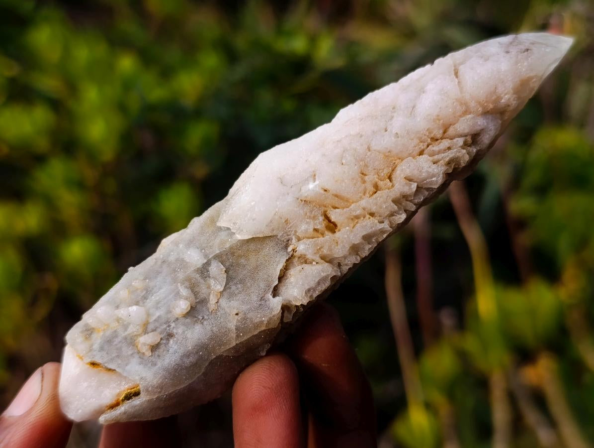 Natural Drusy Quartz Coated "Cock Spur" Calcite Crystals x 12 From Albert's Mountain, Lesotho - Toprock Gemstones and Minerals 