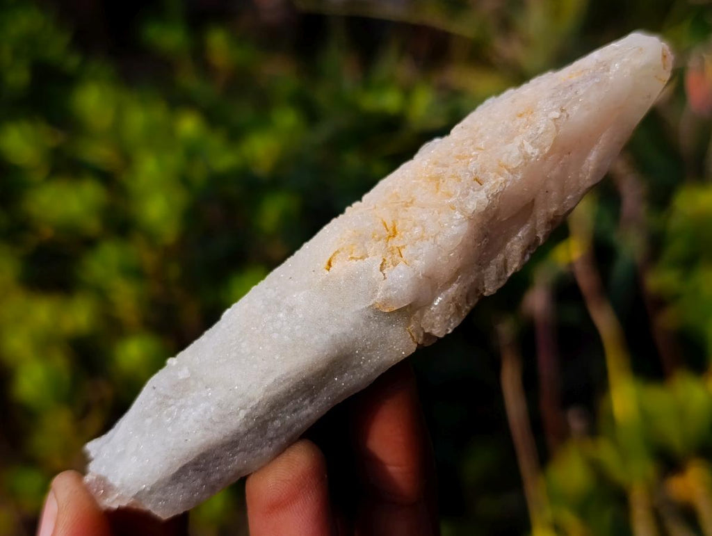 Natural Drusy Quartz Coated "Cock Spur" Calcite Crystals x 12 From Albert's Mountain, Lesotho - Toprock Gemstones and Minerals 