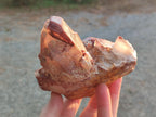 Polished and Natural Red Hematoid Quartz Crystal Clusters x 2 From Karoi, Zimbabwe