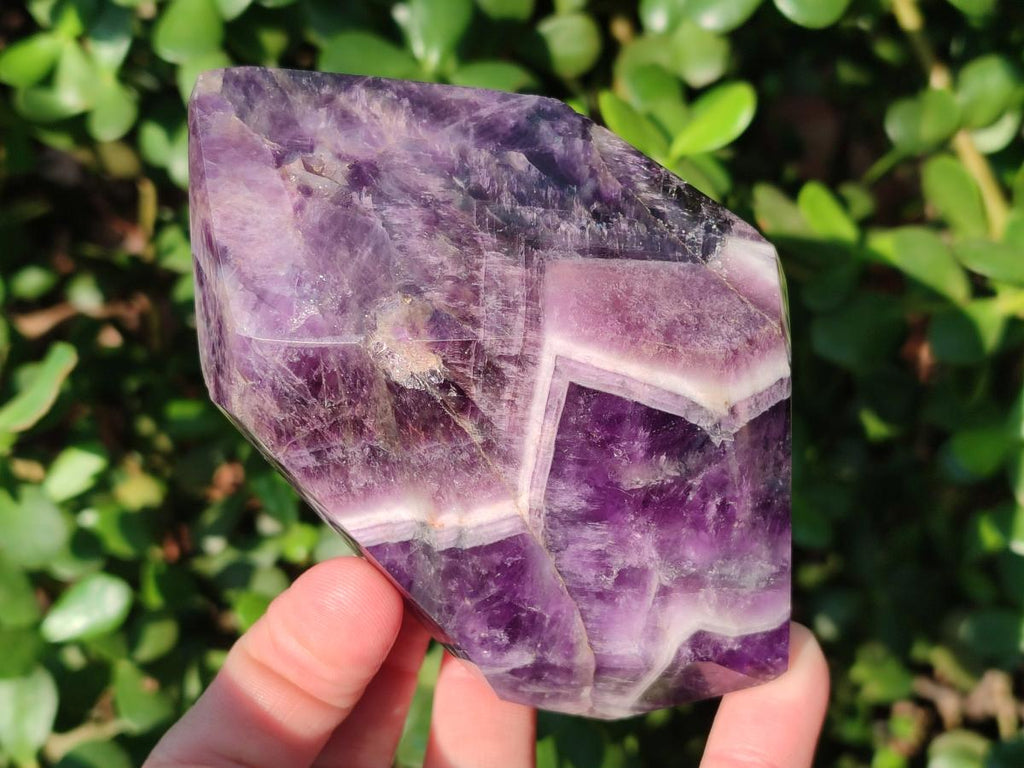Polished Chevron Amethyst Display Crystals x 5 From Zambia