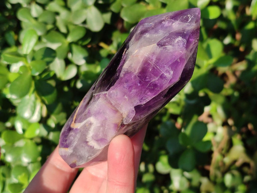 Polished Chevron Amethyst Display Crystals x 5 From Zambia