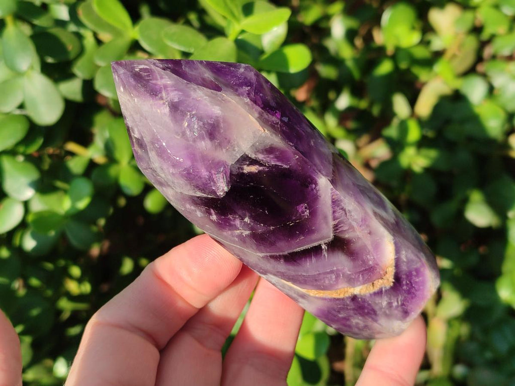 Polished Chevron Amethyst Display Crystals x 5 From Zambia