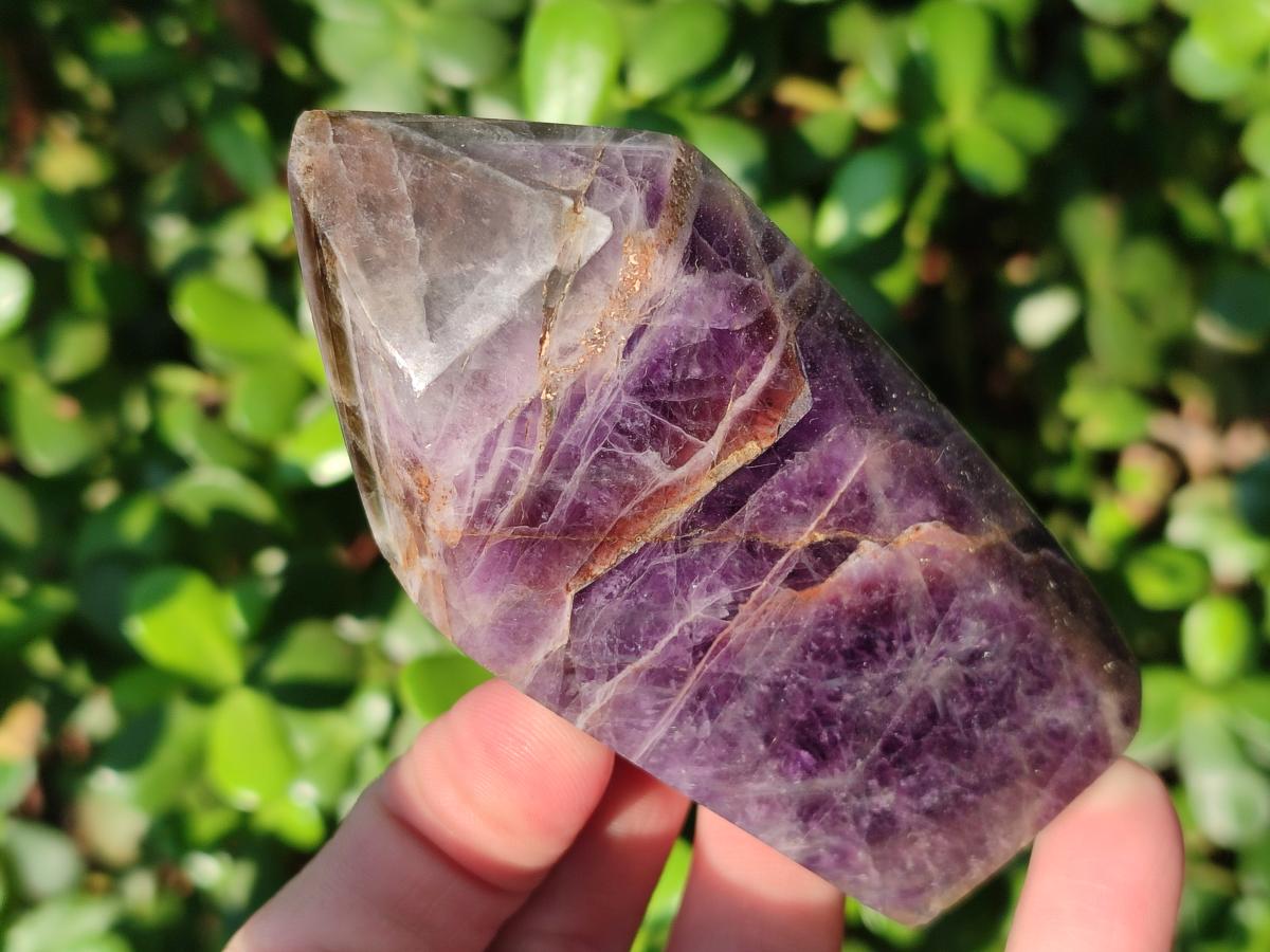 Polished Chevron Amethyst Display Crystals x 5 From Zambia