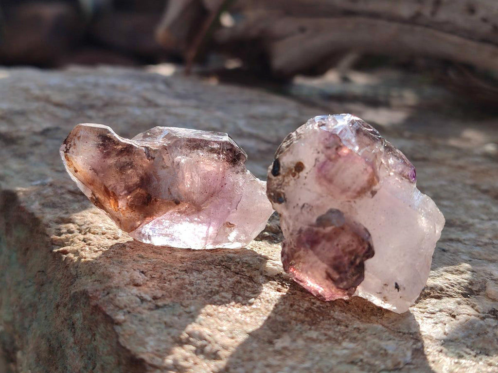 Natural Skeletal Window Amethyst Crystals x 24 From Chiredzi, Zimbabwe