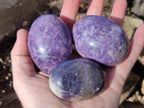 Polished Lepidolite Free Forms x 24 From Zimbabwe