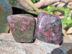 Polished Ruby Corundum In Chrome Verdite Standing Display Pieces x 5 From Mutoko, Zimbabwe