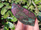 Polished Ruby Corundum In Chrome Verdite Standing Display Pieces x 5 From Mutoko, Zimbabwe