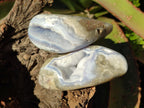 Polished and Natural Blue Lace Agate Free Forms x 6 From Nsanje, Malawi