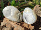 Polished and Natural Blue Lace Agate Free Forms x 6 From Nsanje, Malawi