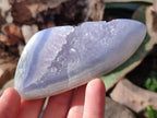 Polished and Natural Blue Lace Agate Free Forms x 6 From Nsanje, Malawi